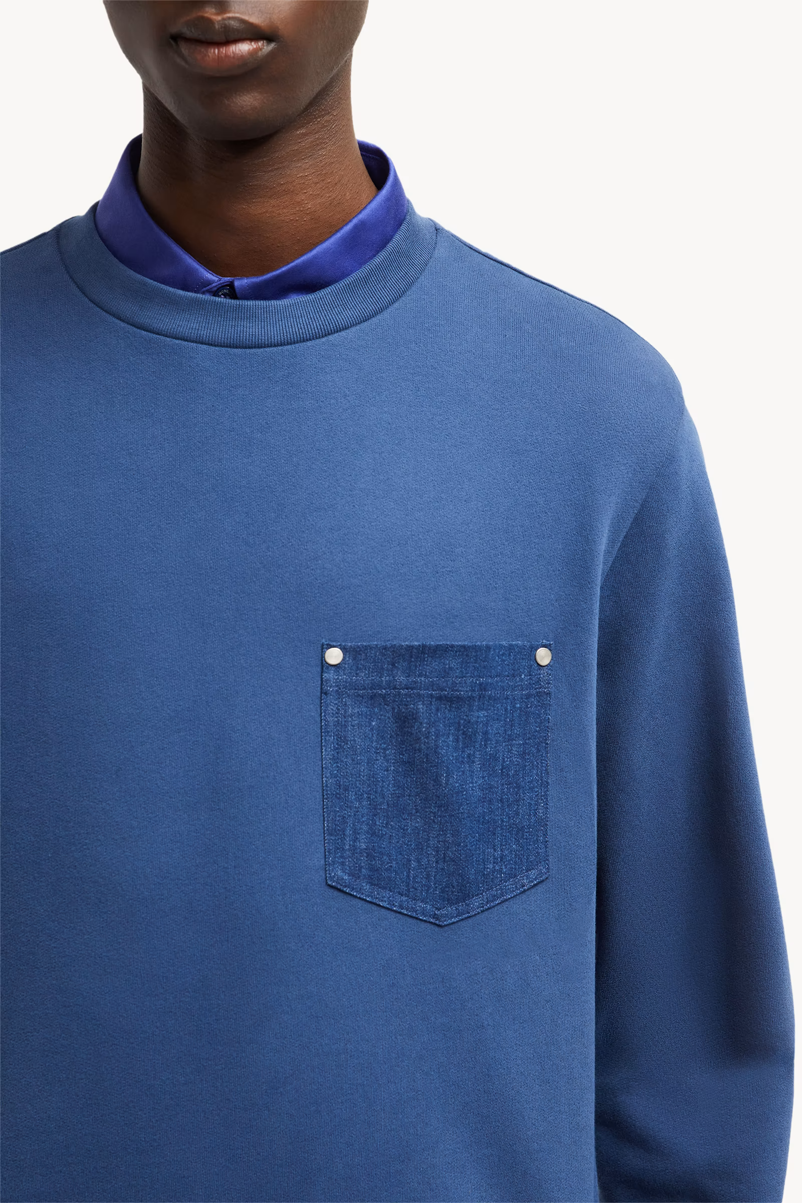 Cotton & Denim Sweatshirt
