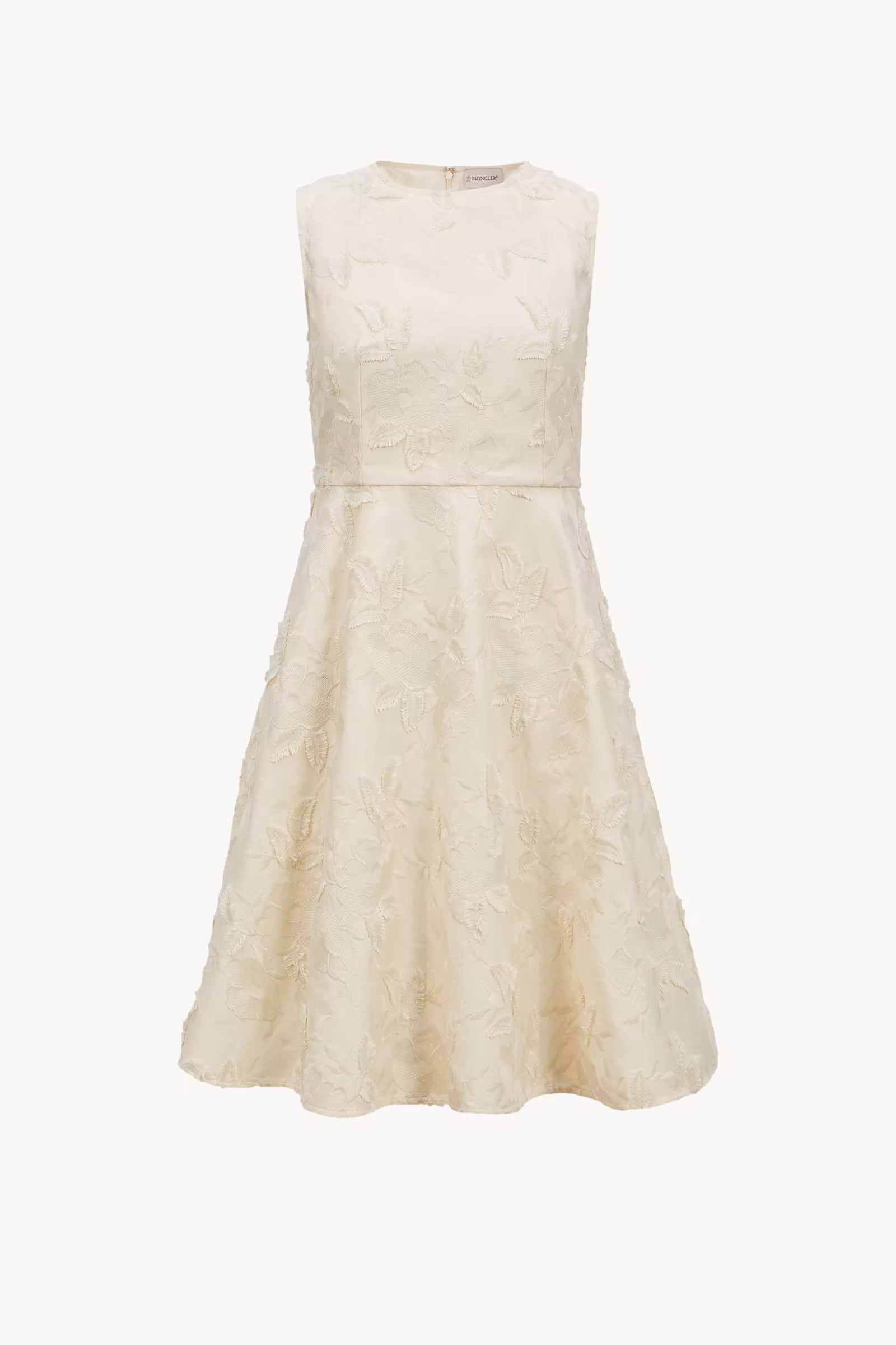 Textured Floral Gabardine Dress