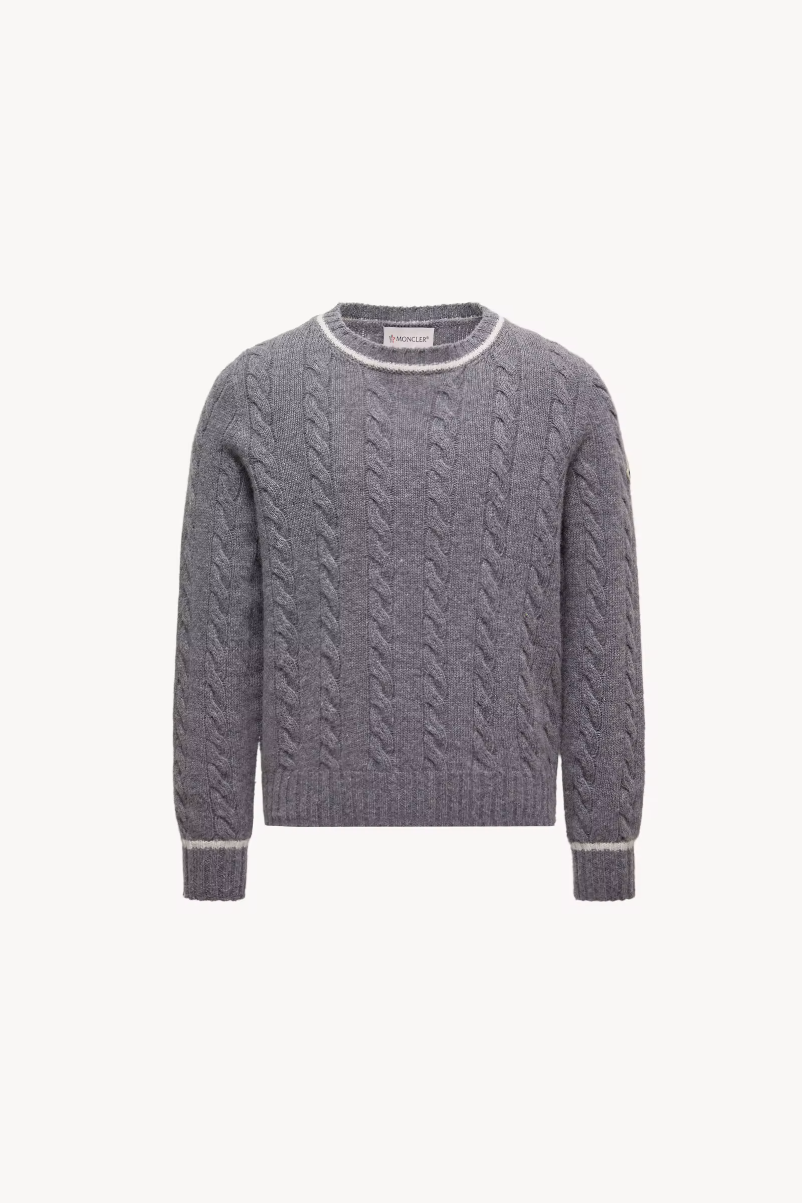 Stripe-Trimmed Wool Sweater