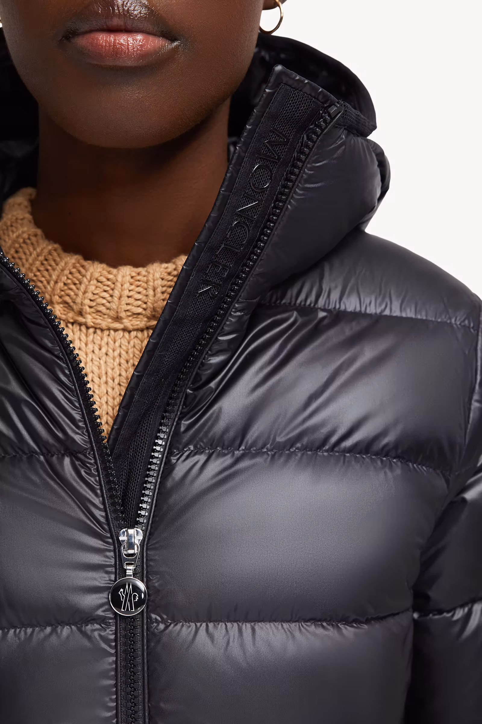 Glements Hooded Mid-Length Down Jacket