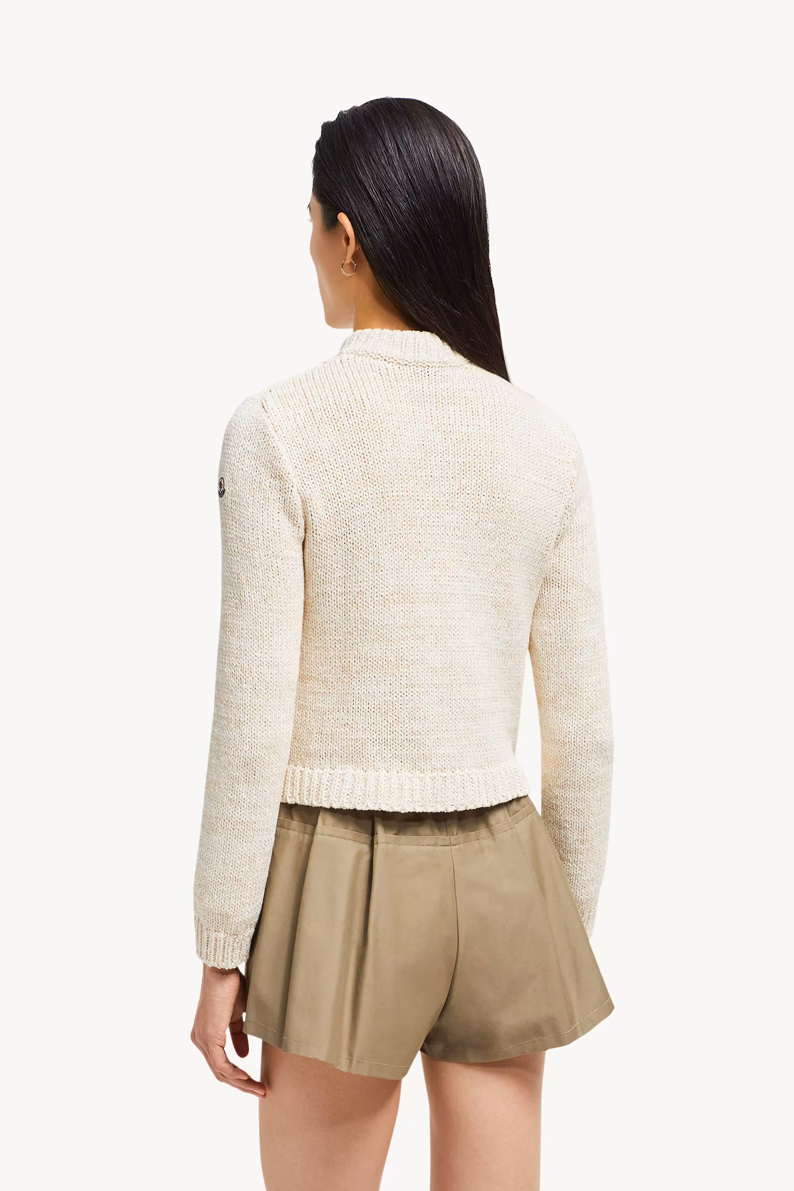 Padded Cotton Zip-Up Cardigan
