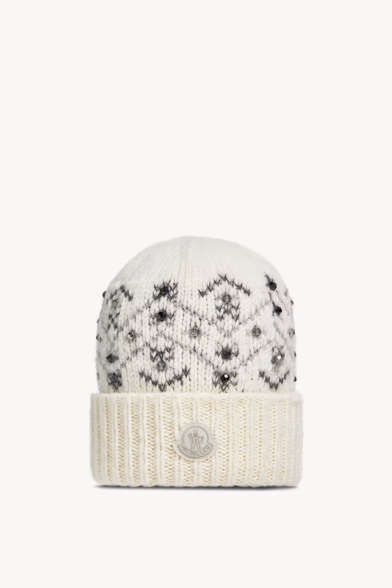 Crystal-Embroidered Alpaca Blend Beanie
