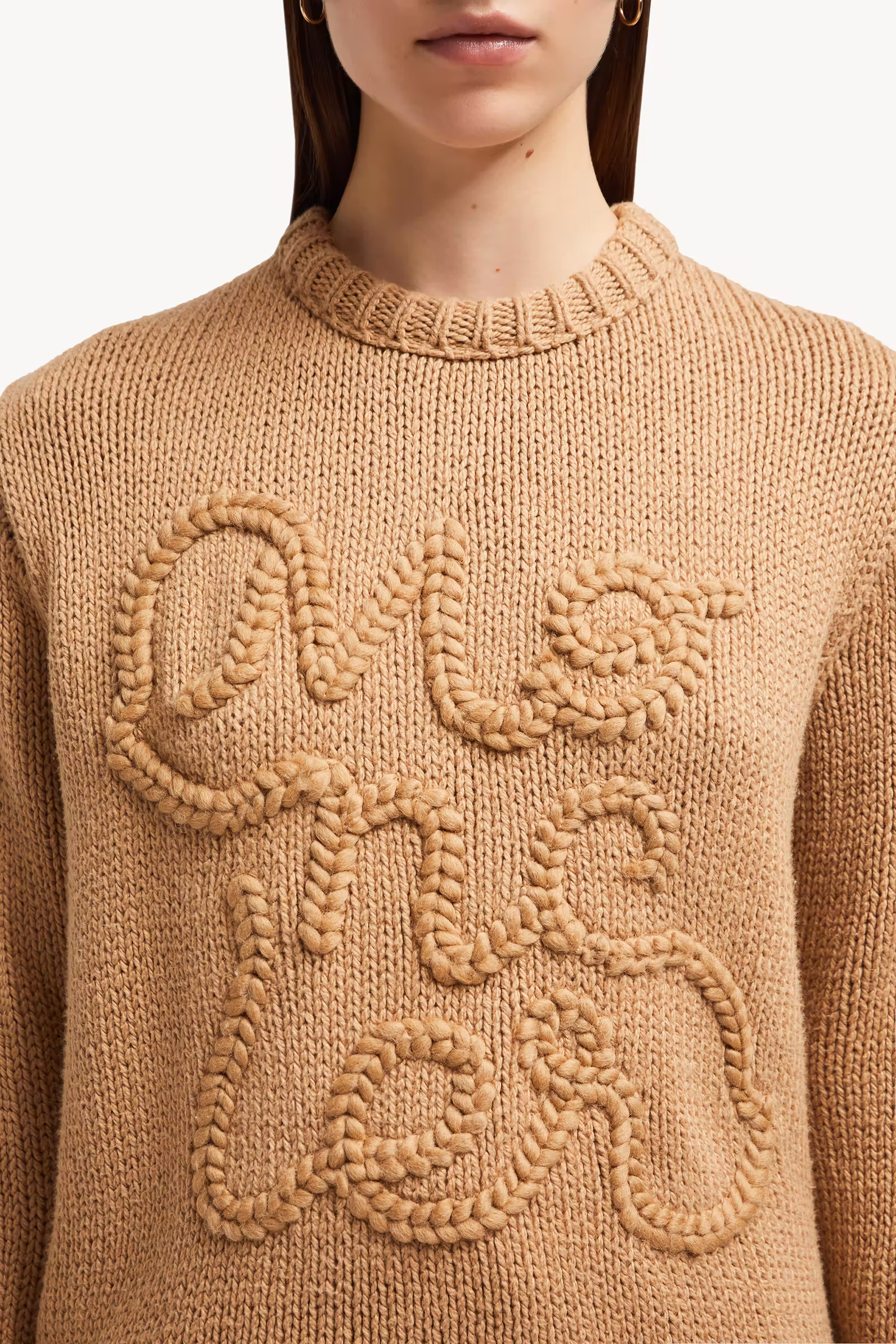 Embroidered Logo Cotton Sweater