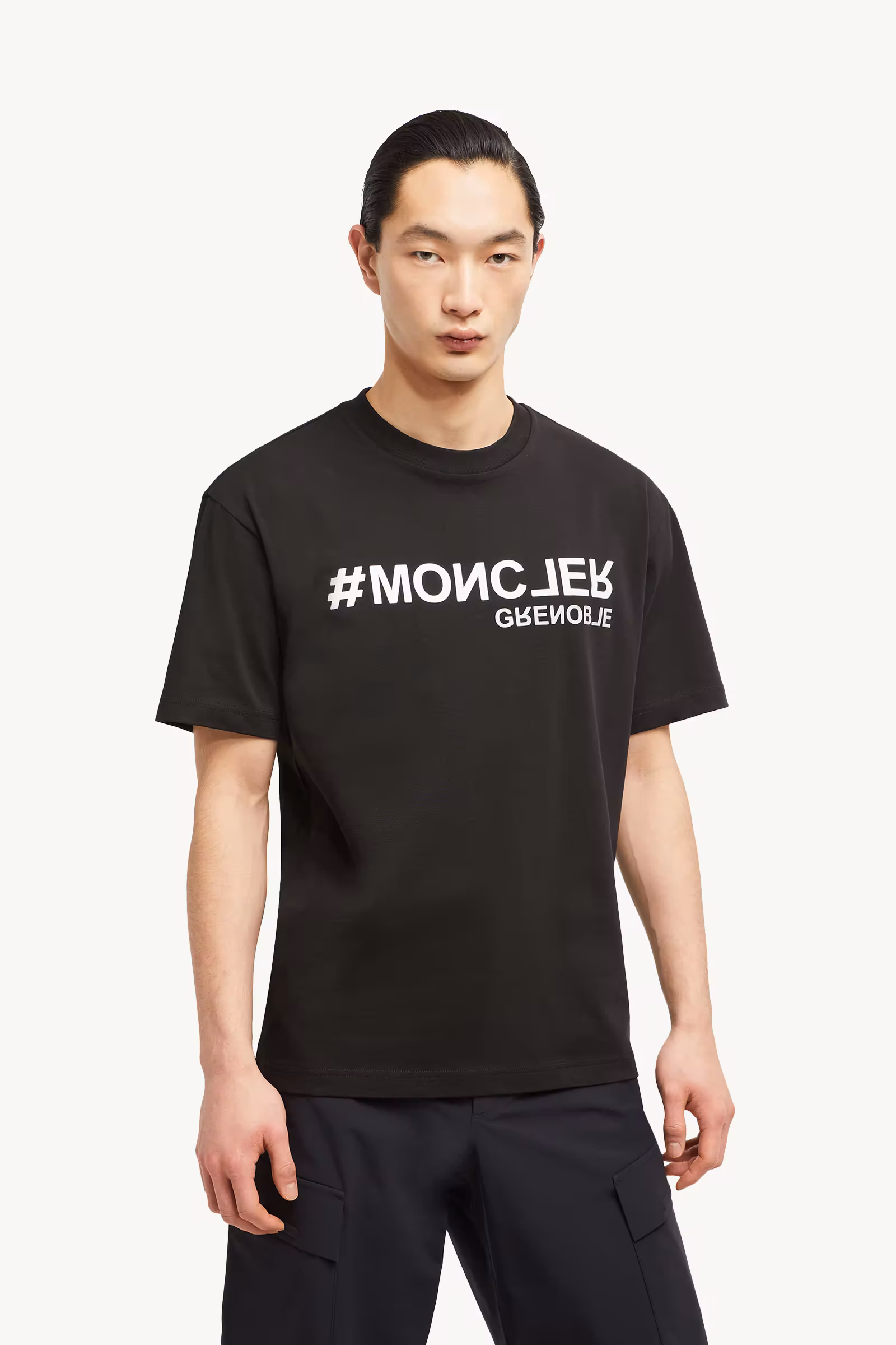 Mirrored Logo Cotton T-Shirt