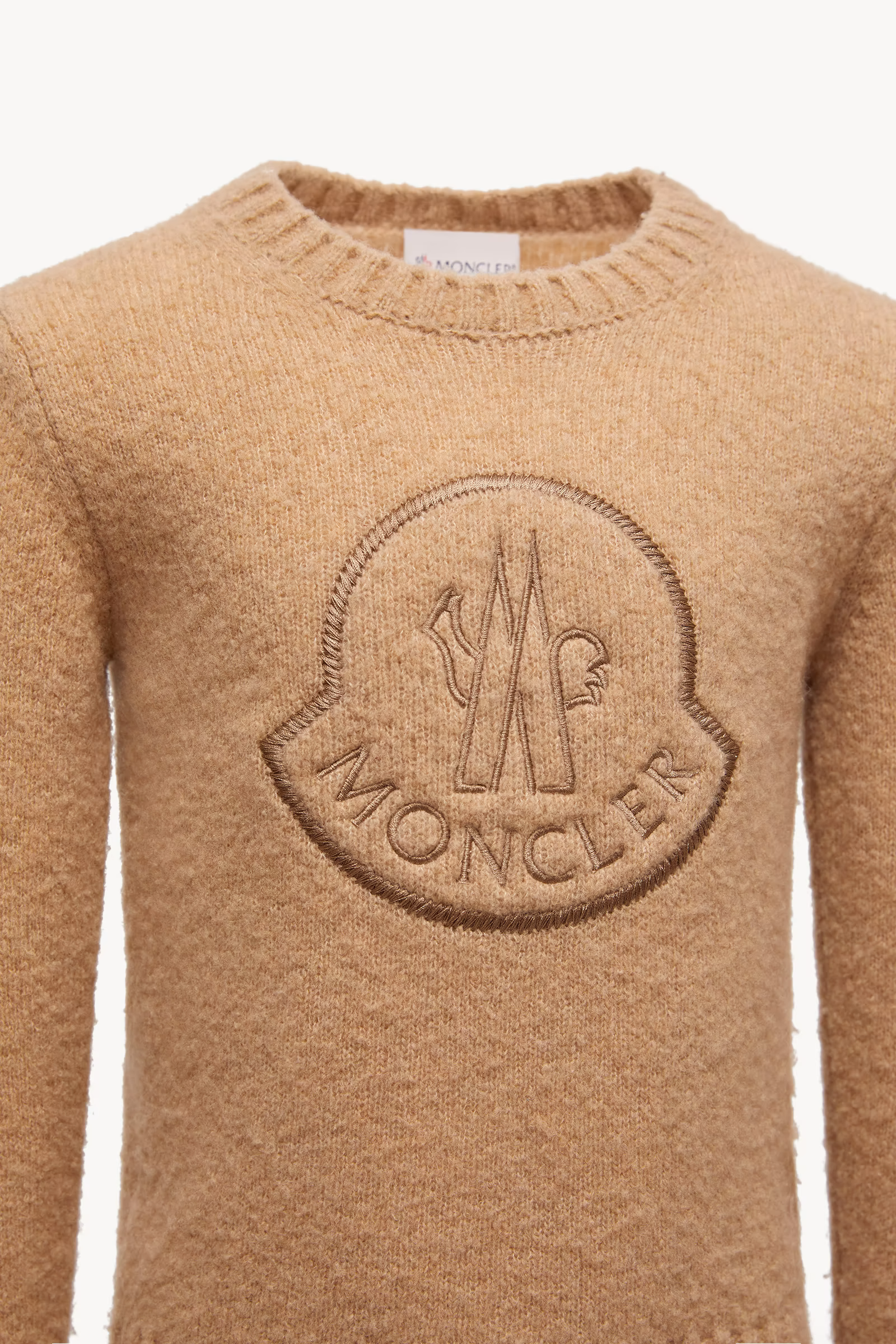 Embroidered Logo Wool Blend Sweater