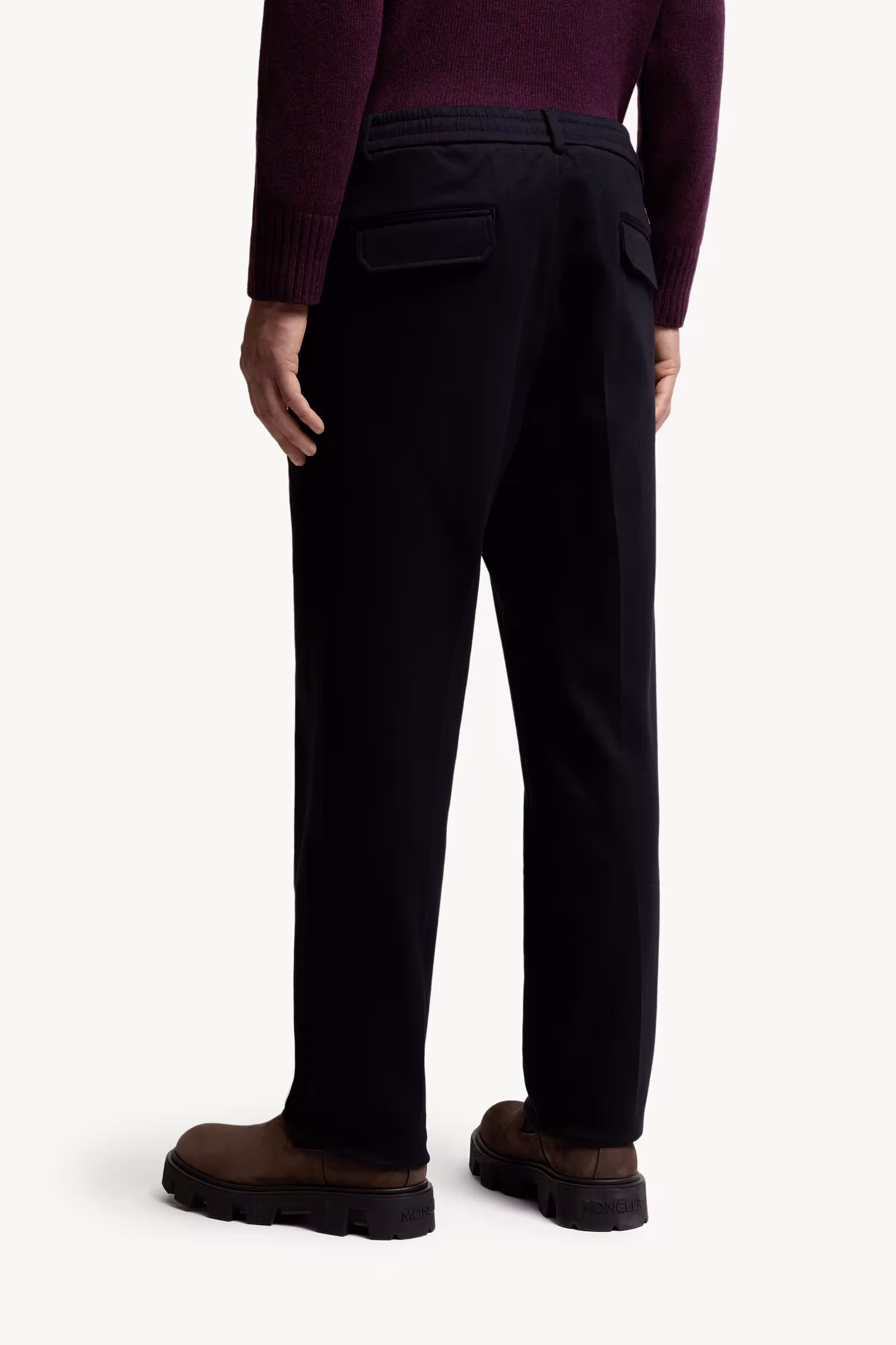 Cotton Blend Tailored Pants