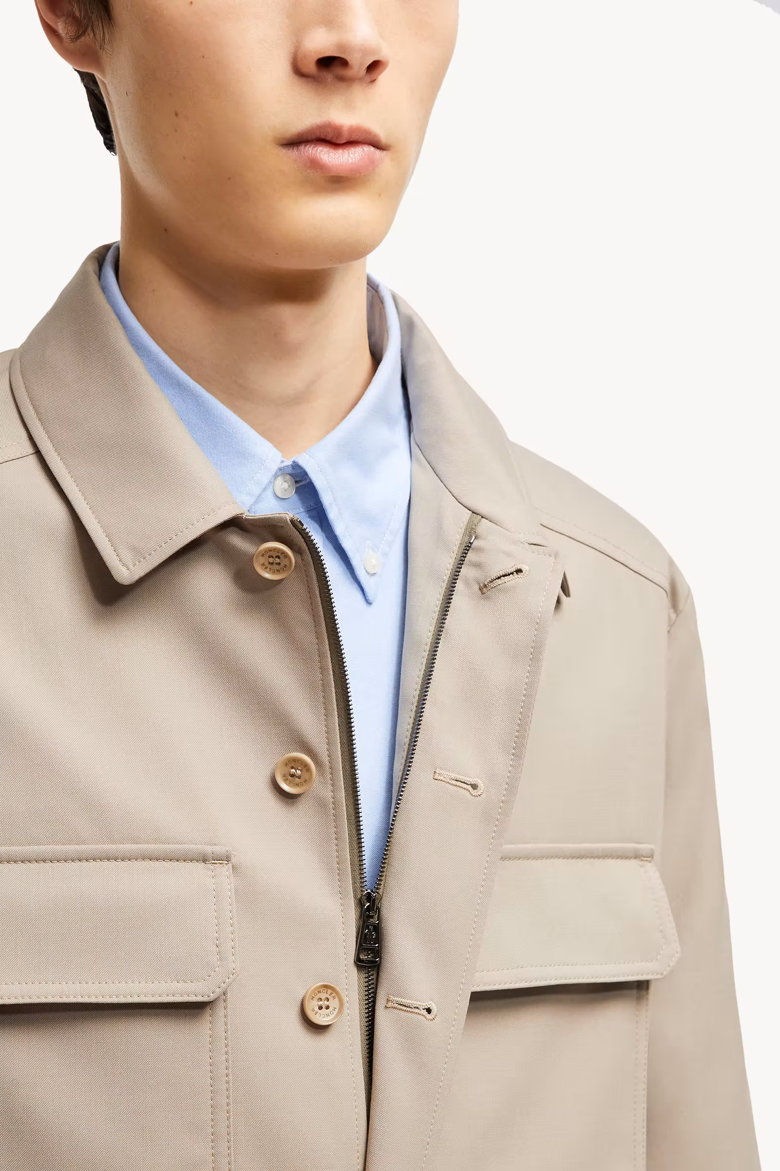 Wool Gabardine Long Sleeve Shirt