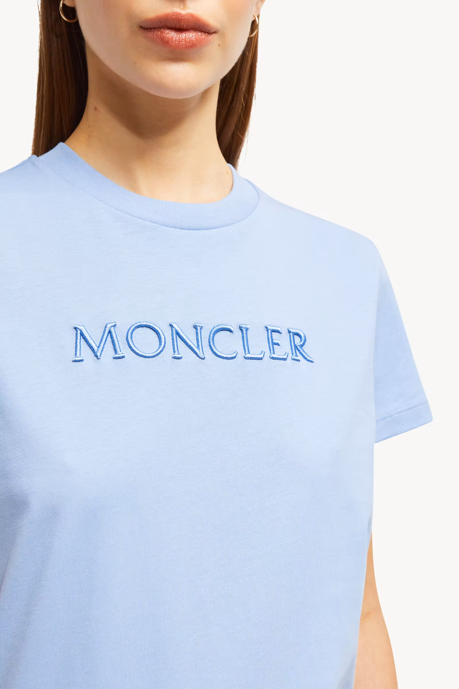 Embroidered Tonal Logo Cotton T-Shirt