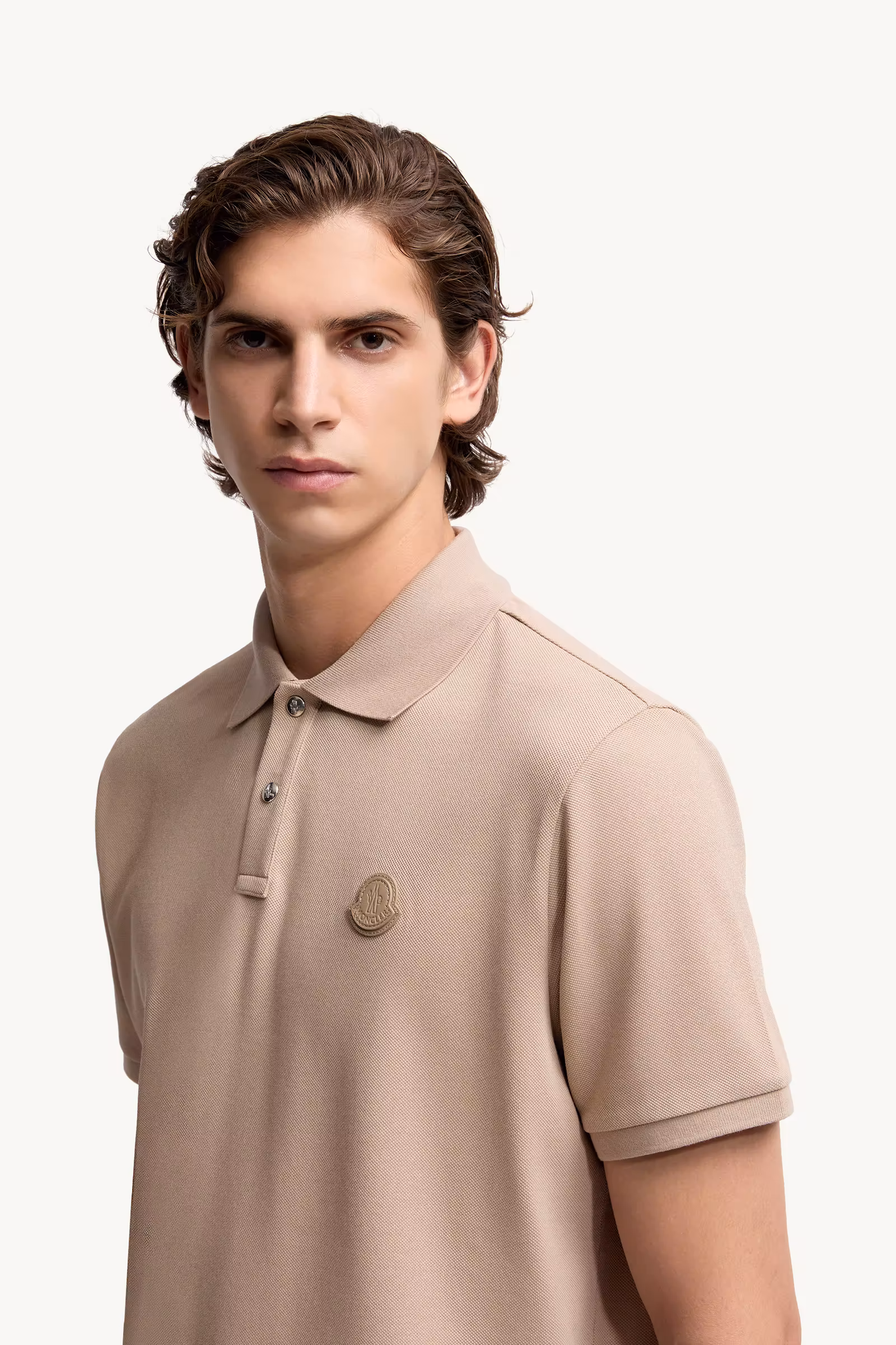 Logo Patch Cotton Piquet Polo Shirt