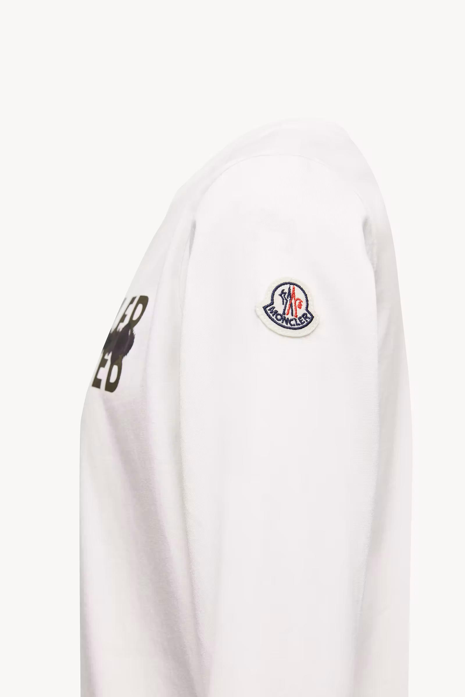 Logo Motif Long Sleeve Cotton T-Shirt