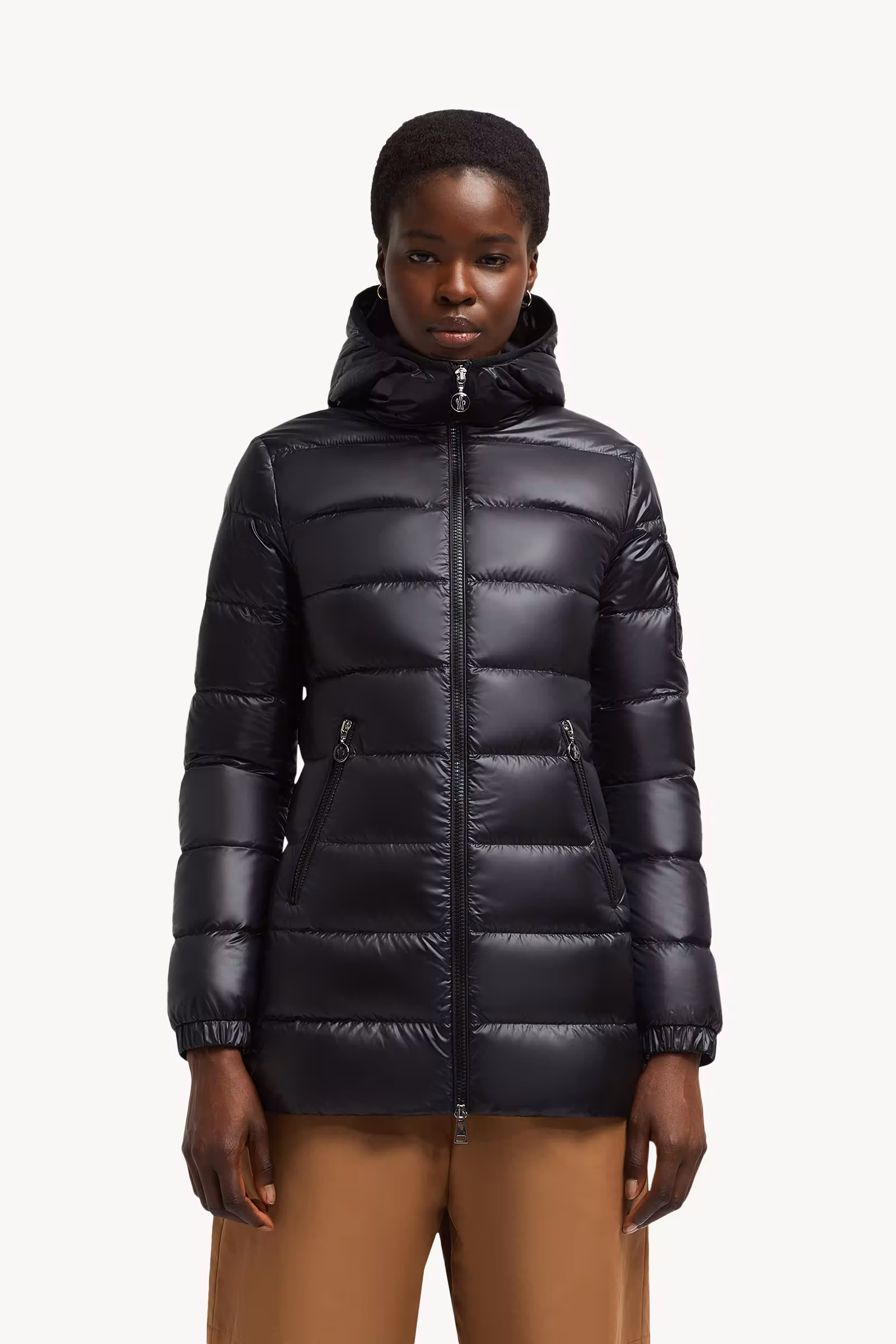 Glements Hooded Mid-Length Down Jacket