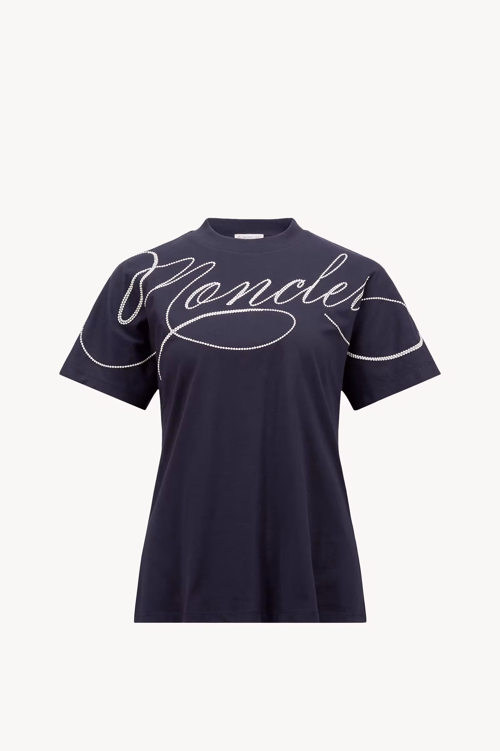 Embroidered Cursive Logo Cotton T-Shirt