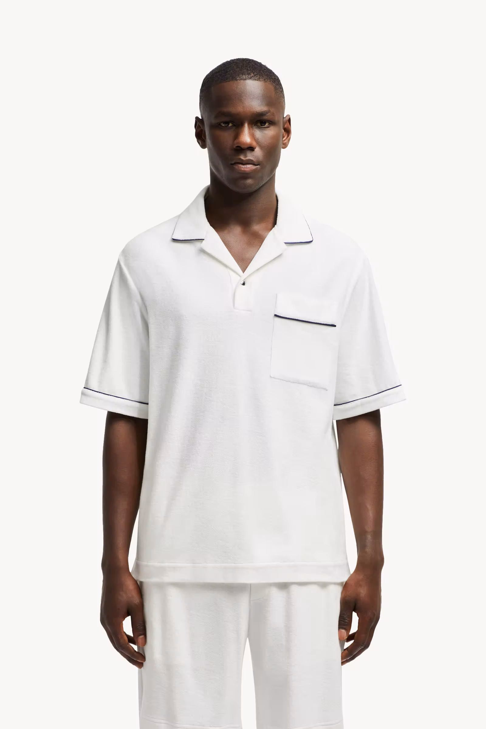 Cotton Terry Cloth Polo Shirt