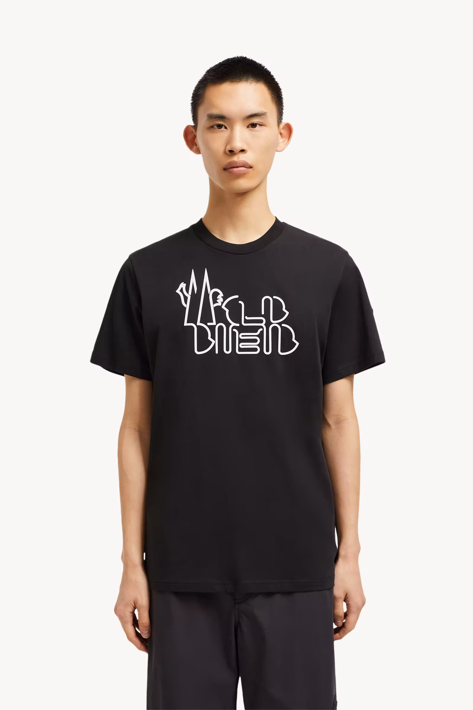 Curved Logo Cotton T-Shirt