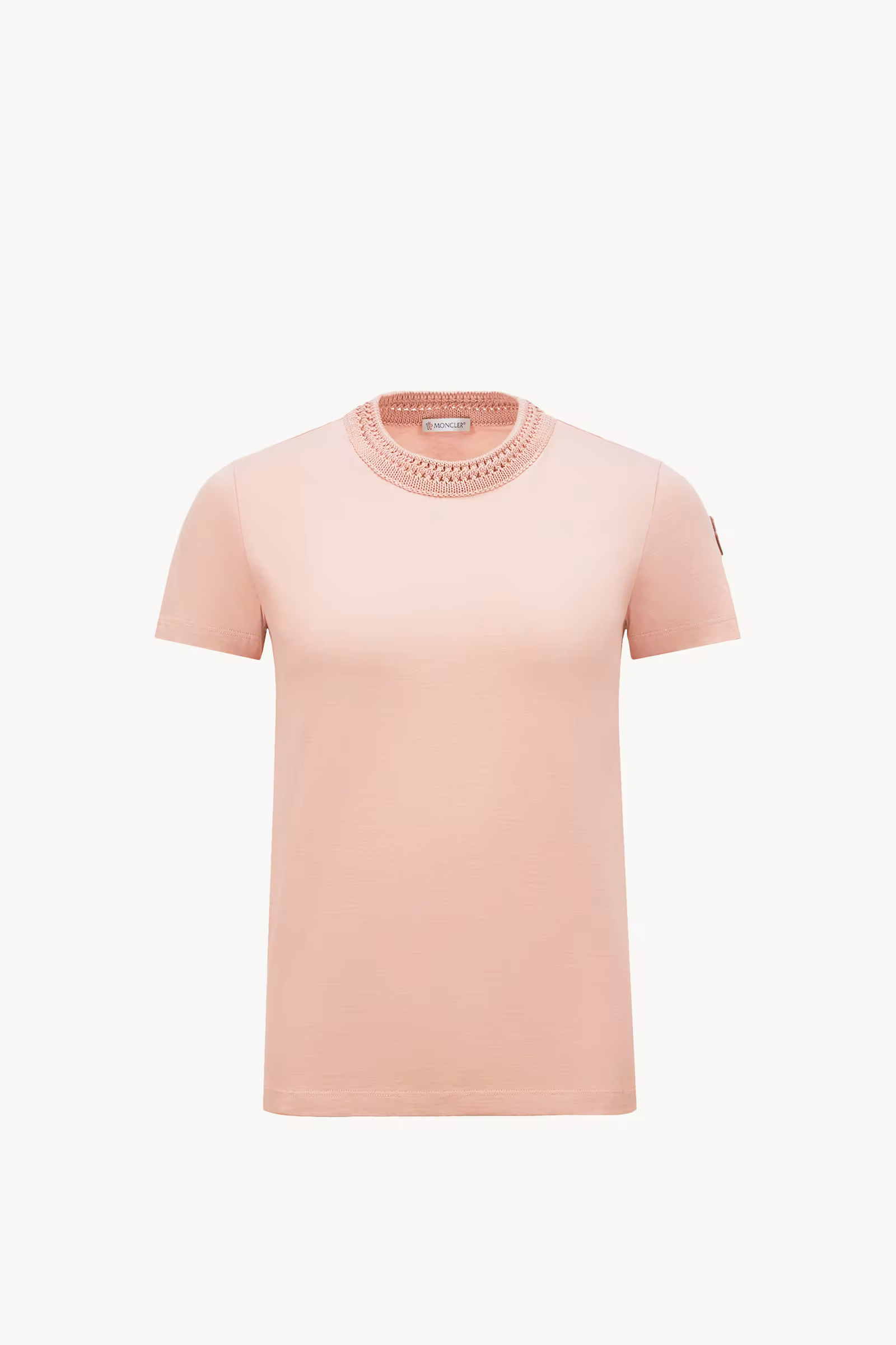 Crochet Accent Cotton T-Shirt