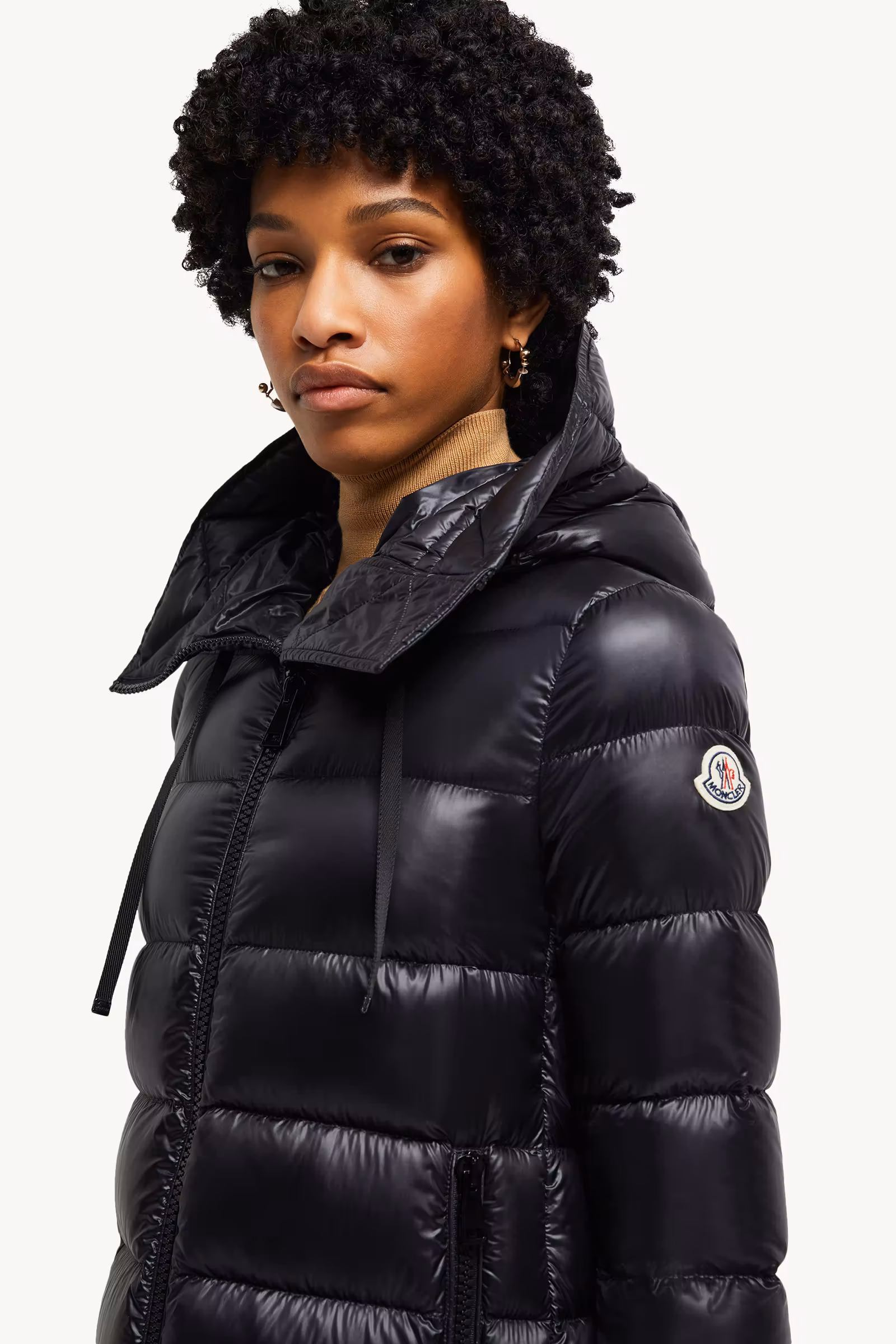 Suyen Hooded Mid-Length Down Jacket