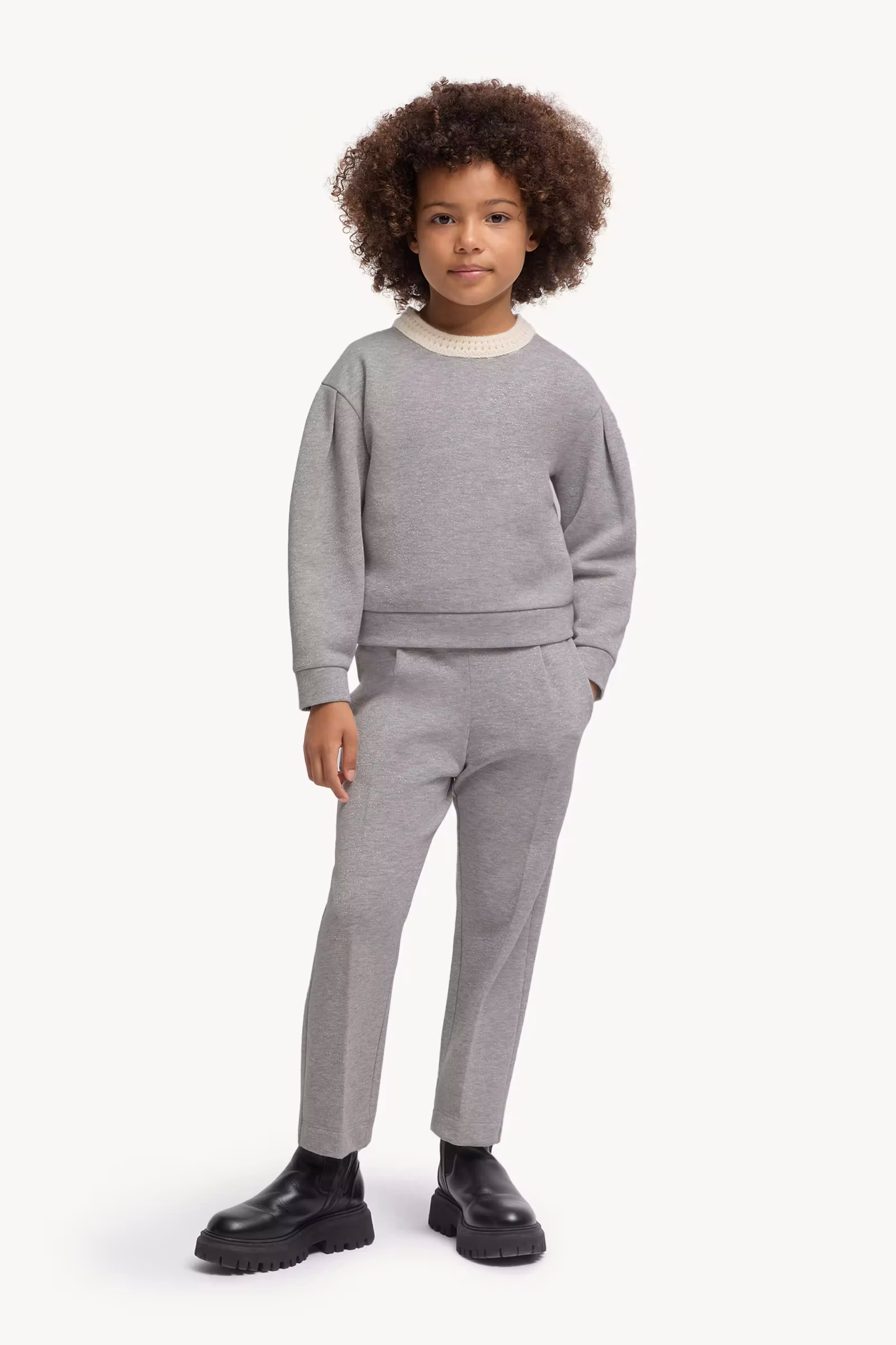 Metallic Cotton Sweatsuit Set