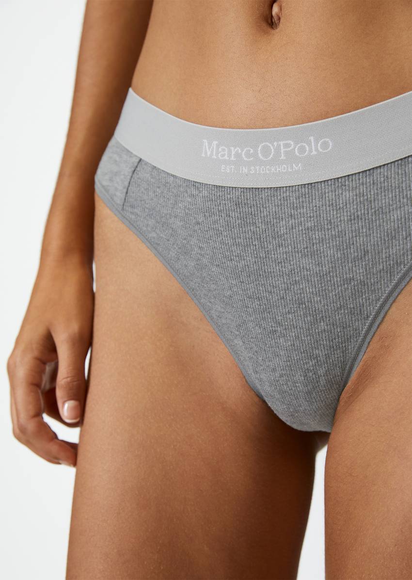 Fine rib briefs in a pack of 2