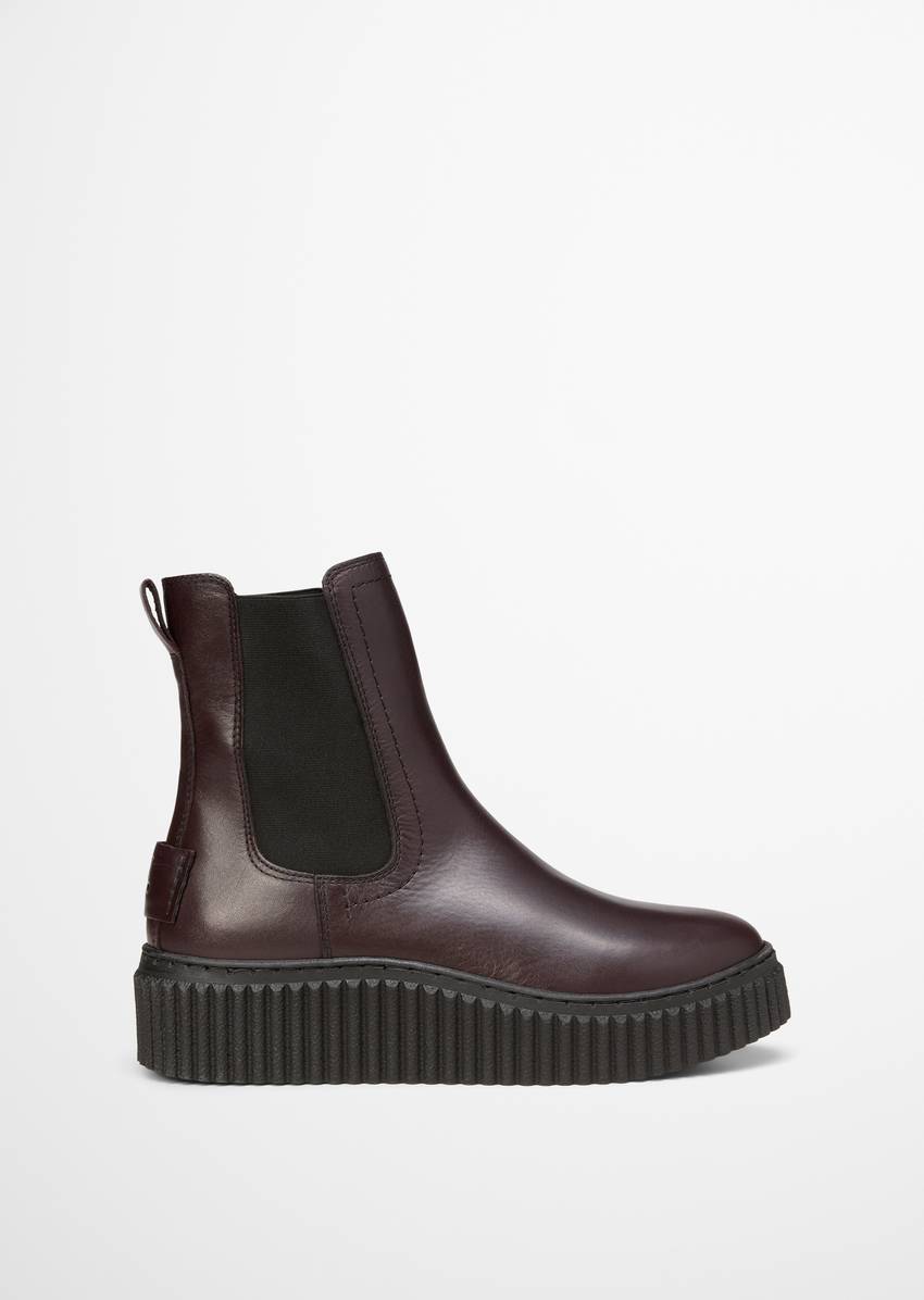 Short shaft boots model Bianca made from fine cowhide