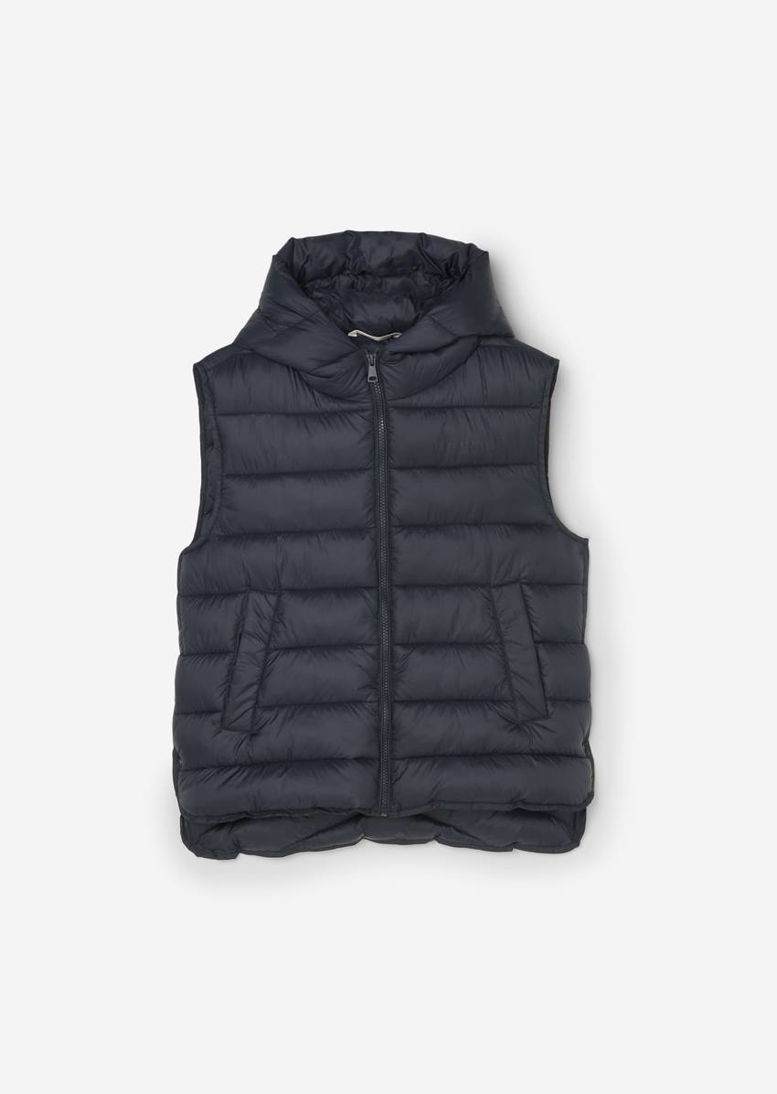 TEENS-GIRLS hooded quilted body warmer With DuPont™ Sorona® padding