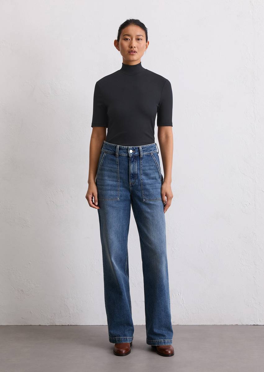 Turtleneck T-shirt slim made from TENCEL™ Modal