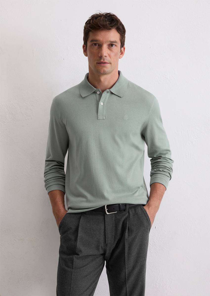 Regular polo shirt made from heavyweight organic cotton jersey