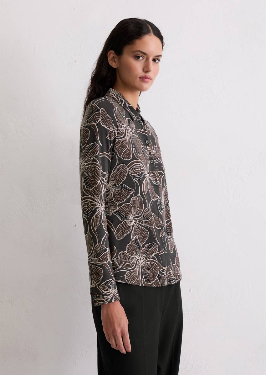 Regular jersey print blouse from LENZING™ ECOVERO™