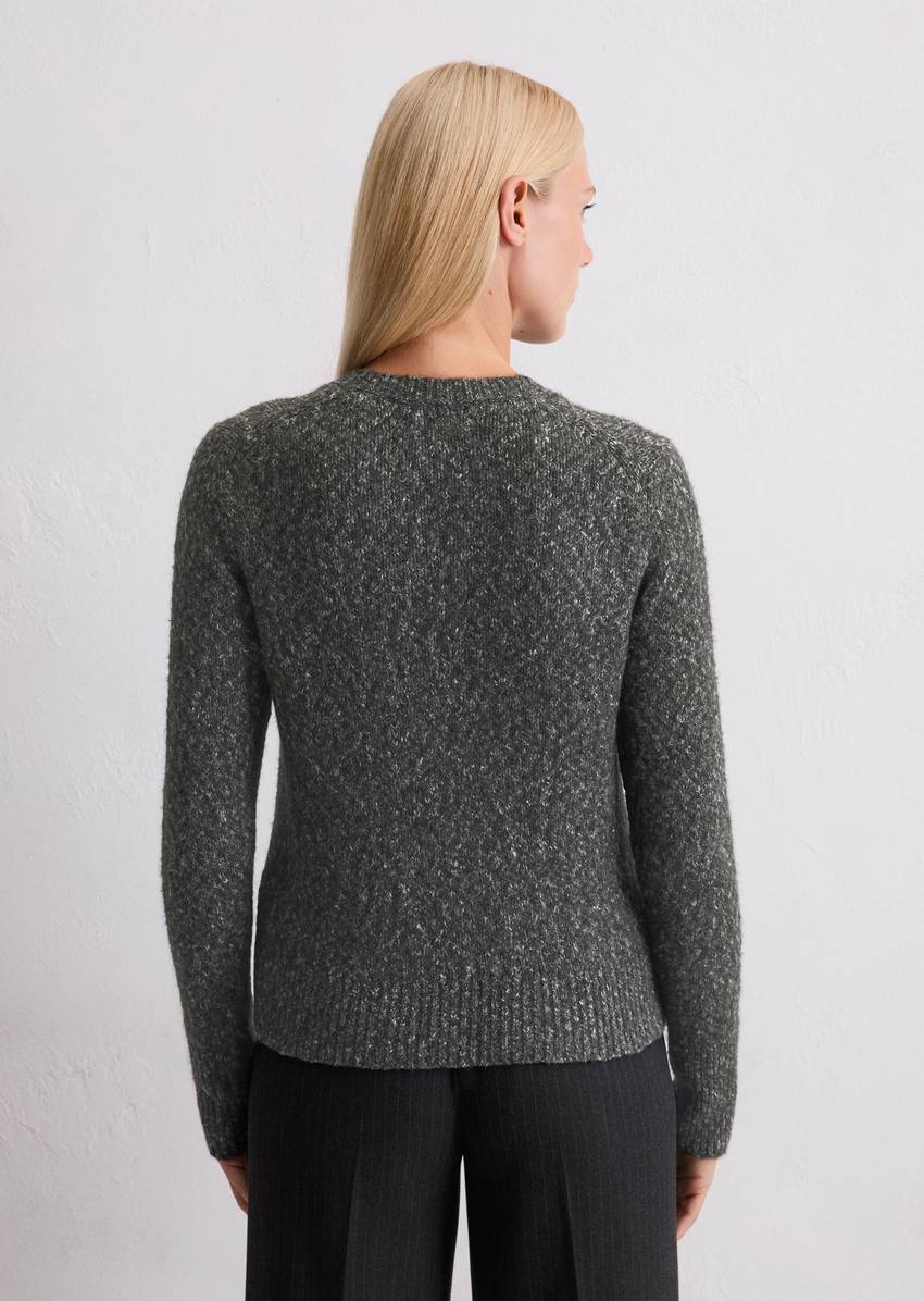 Cardigan slim with cuddly alpaca wool