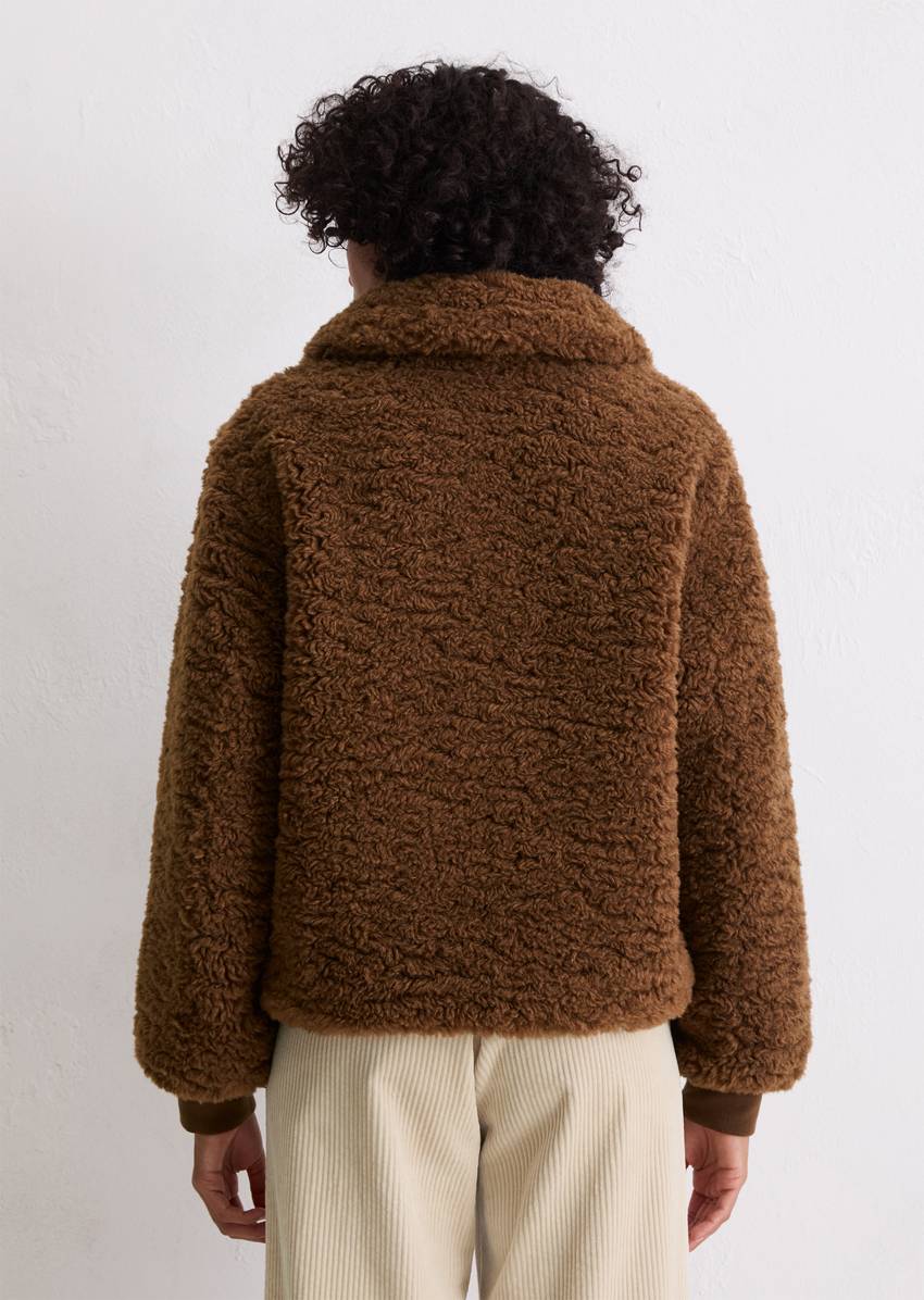 Teddy jacket regular made from recycled polyester