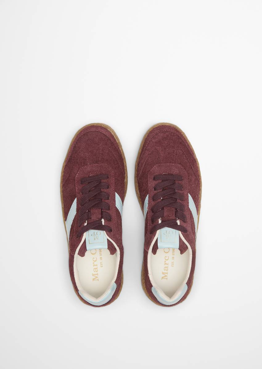 Sneaker made from soft suede