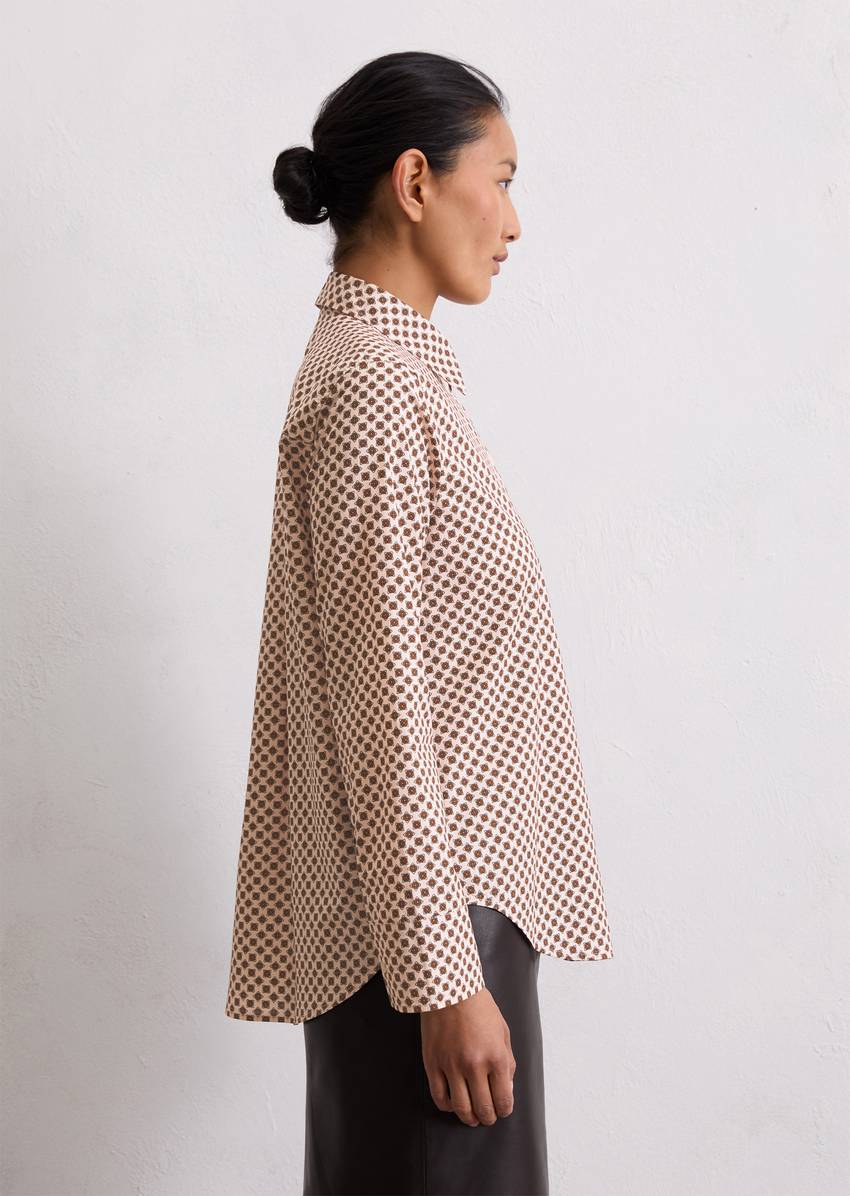 A-shape blouse made from papertouch poplin