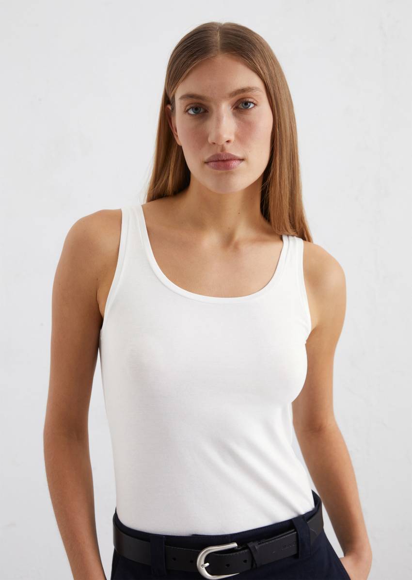 Tank top slim made from stretch single jersey