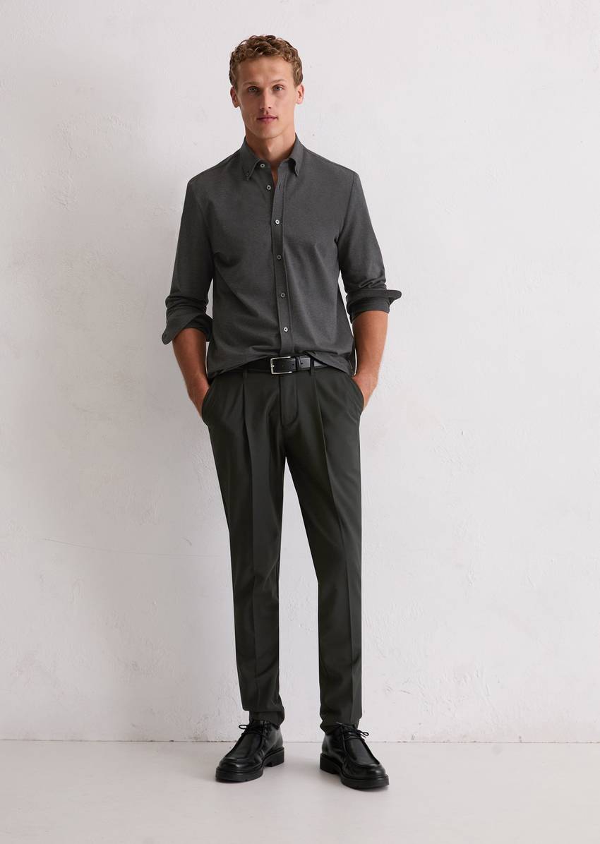 Jersey shirt regular made from compact organic cotton