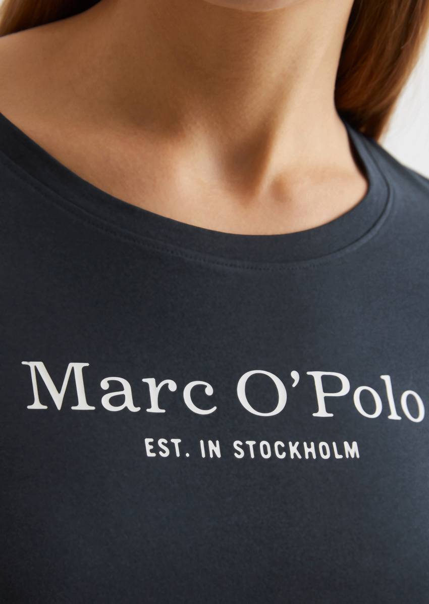 Long-sleeved lounge shirt made from organic cotton jersey