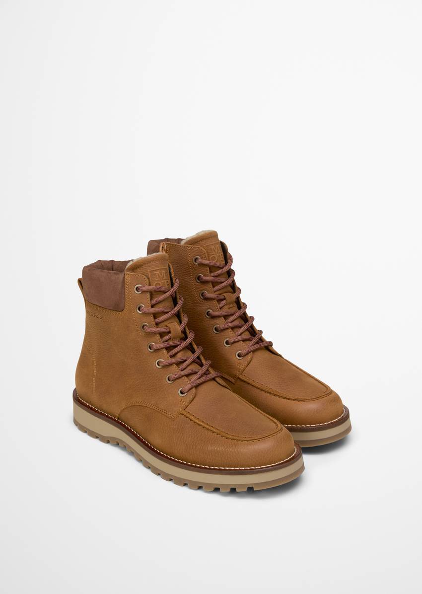 Lace-up boots model Jack with inside zipper