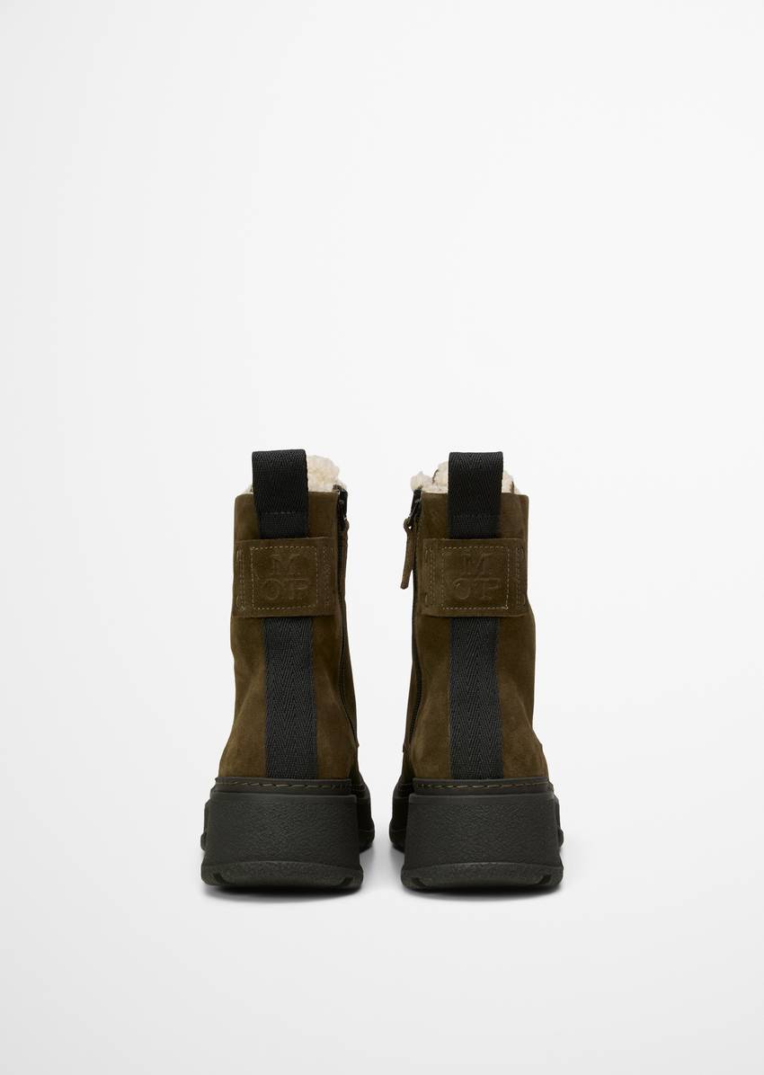 Lace-up boots model Elisa with inside zipper