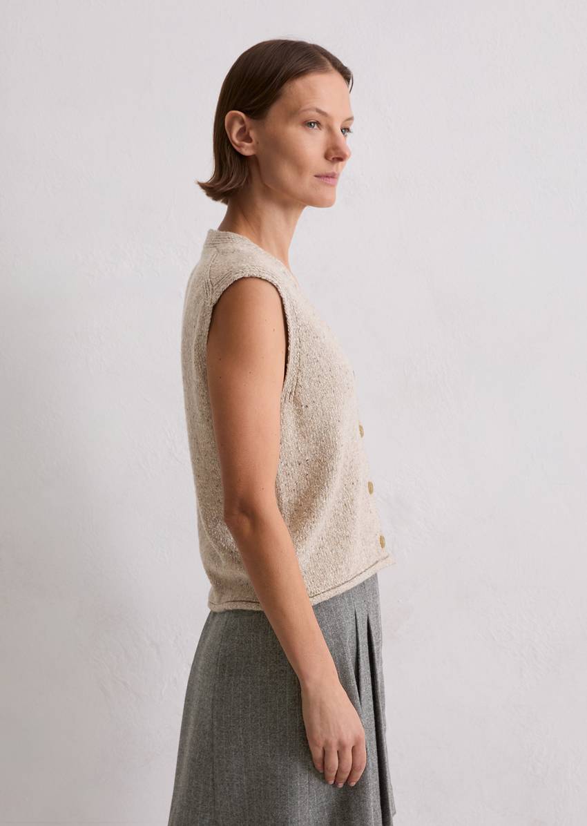 Tweed cardigan regular made from a virgin wool mix