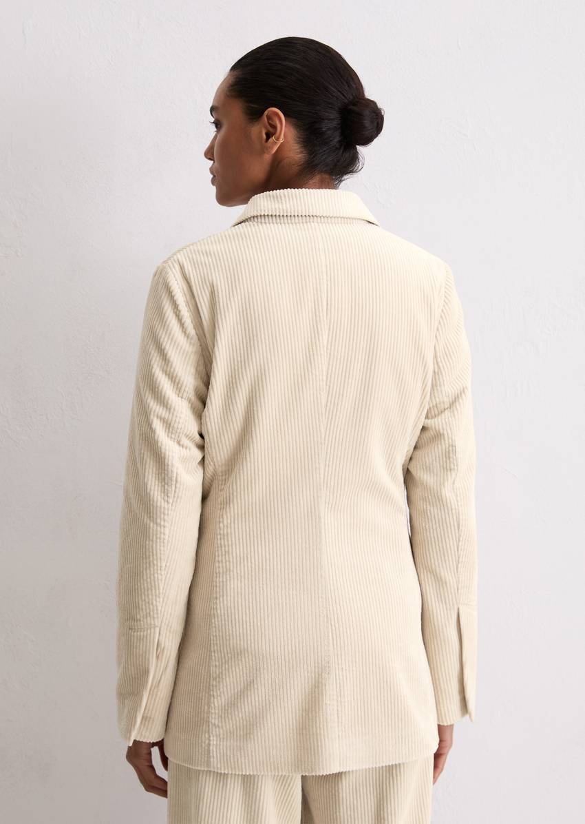 Corduroy blazer shaped made from pure organic cotton