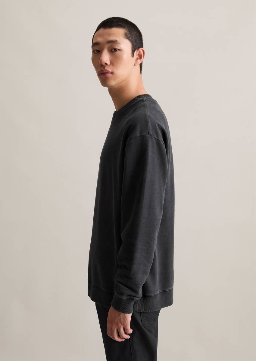 Relaxed sweatshirt made from soft-touch organic cotton