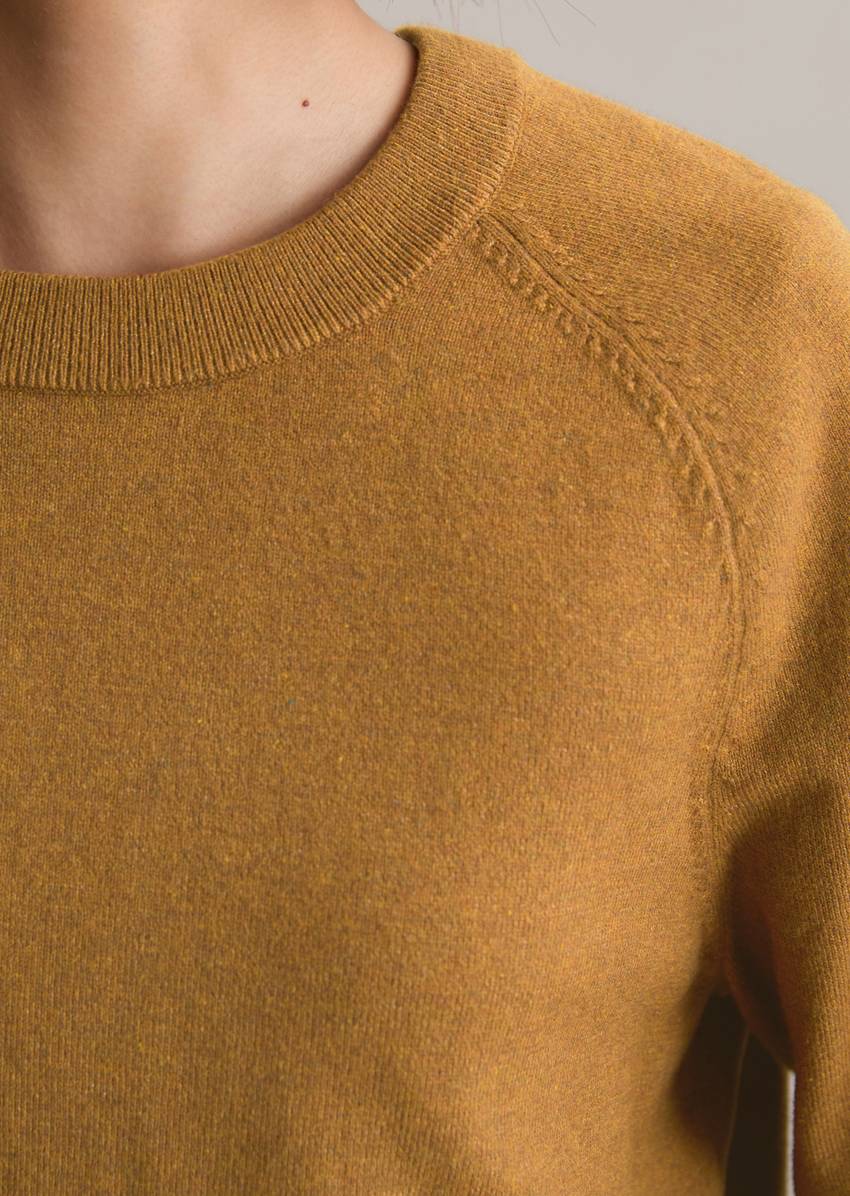 Knitted sweater regular made from soft cotton stretch