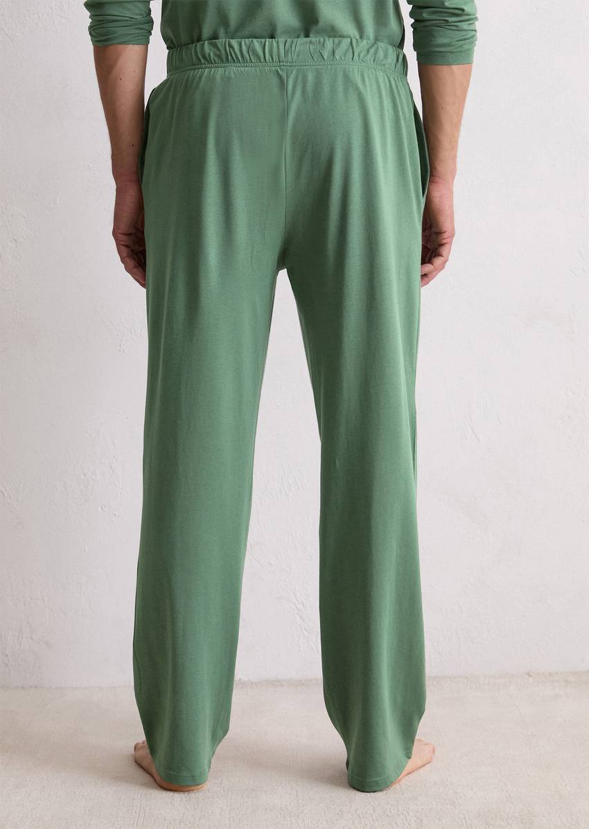 Lounge jersey pants made from organic cotton
