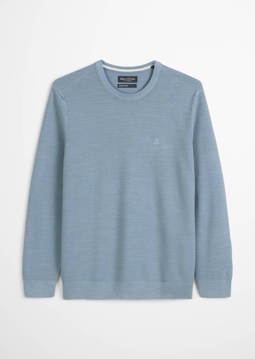 Sweater regular made from organic cotton piqué