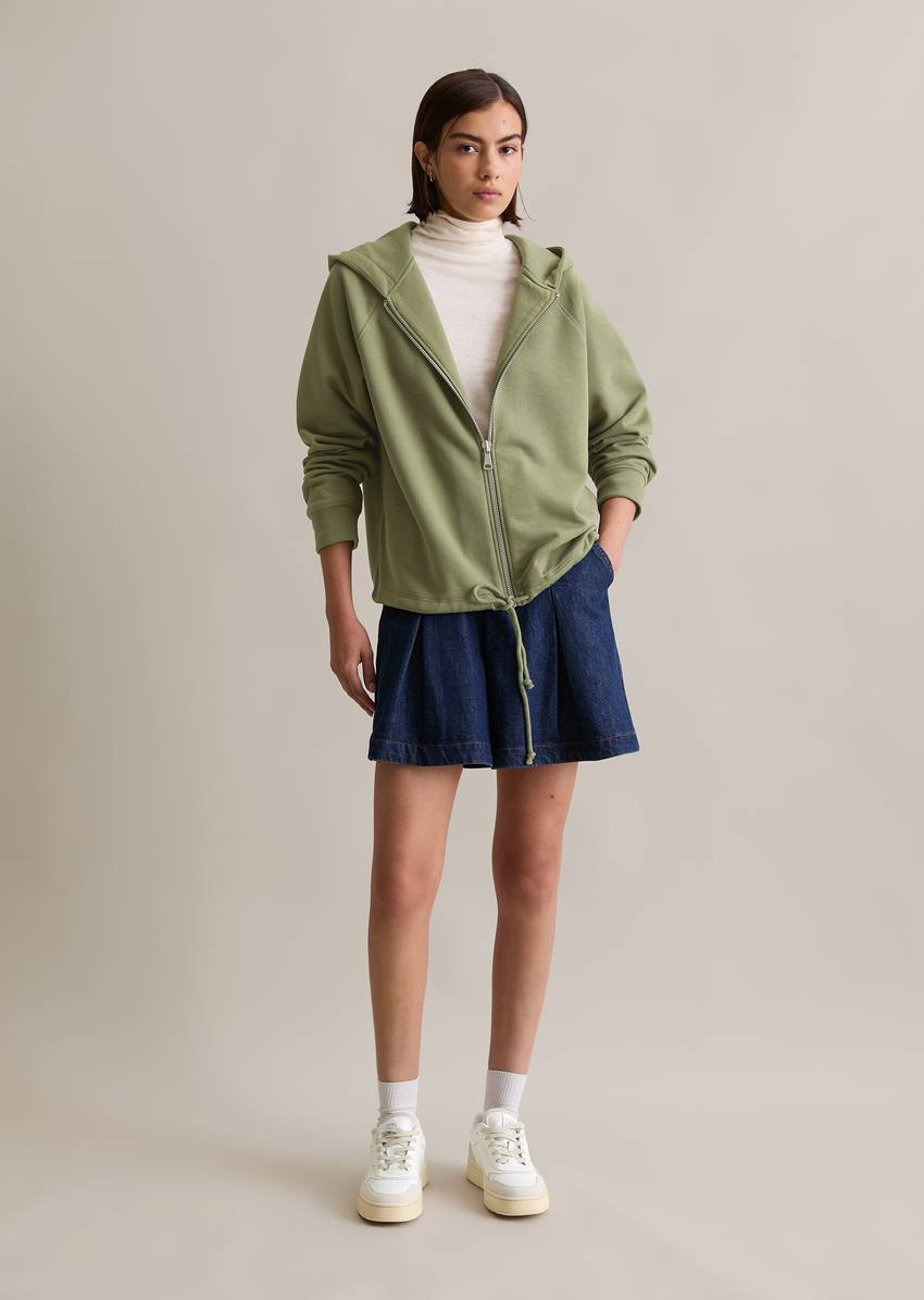 Sweat jacket regular made from a soft organic cotton blend