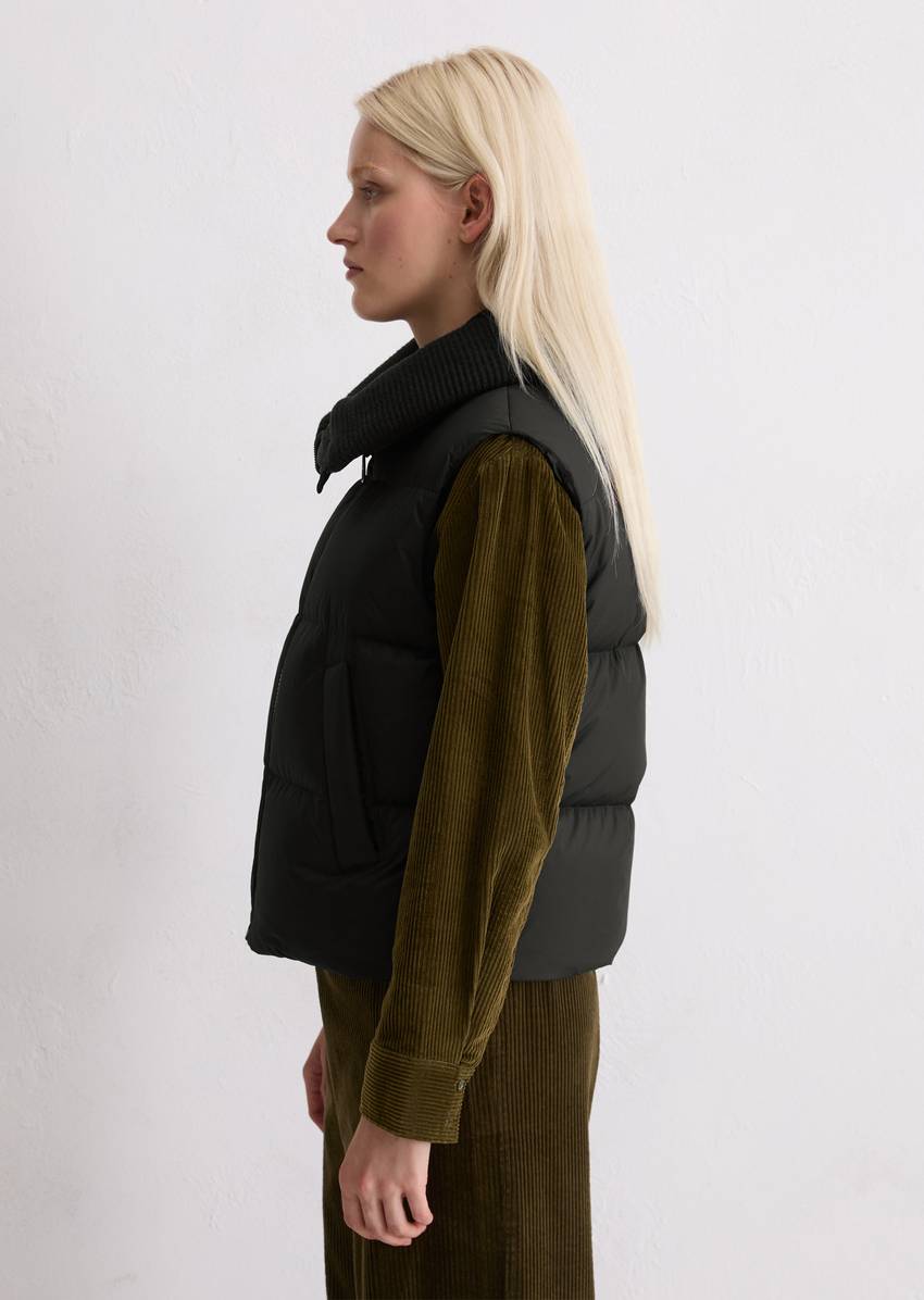 Down vest with certified down filling