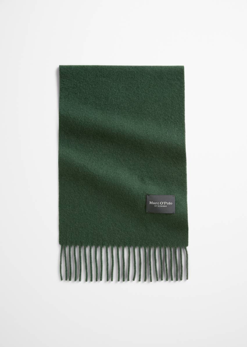 Fringed scarf made from soft new wool