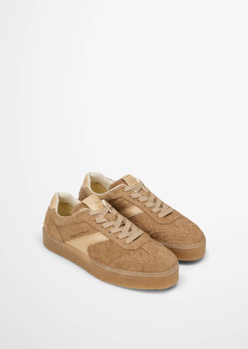 Sneaker made from soft suede