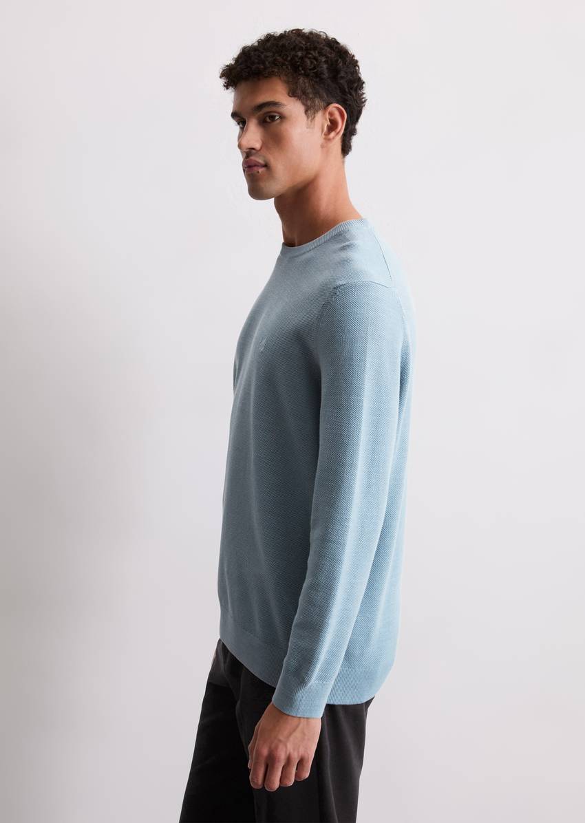 Sweater regular made from organic cotton piqué