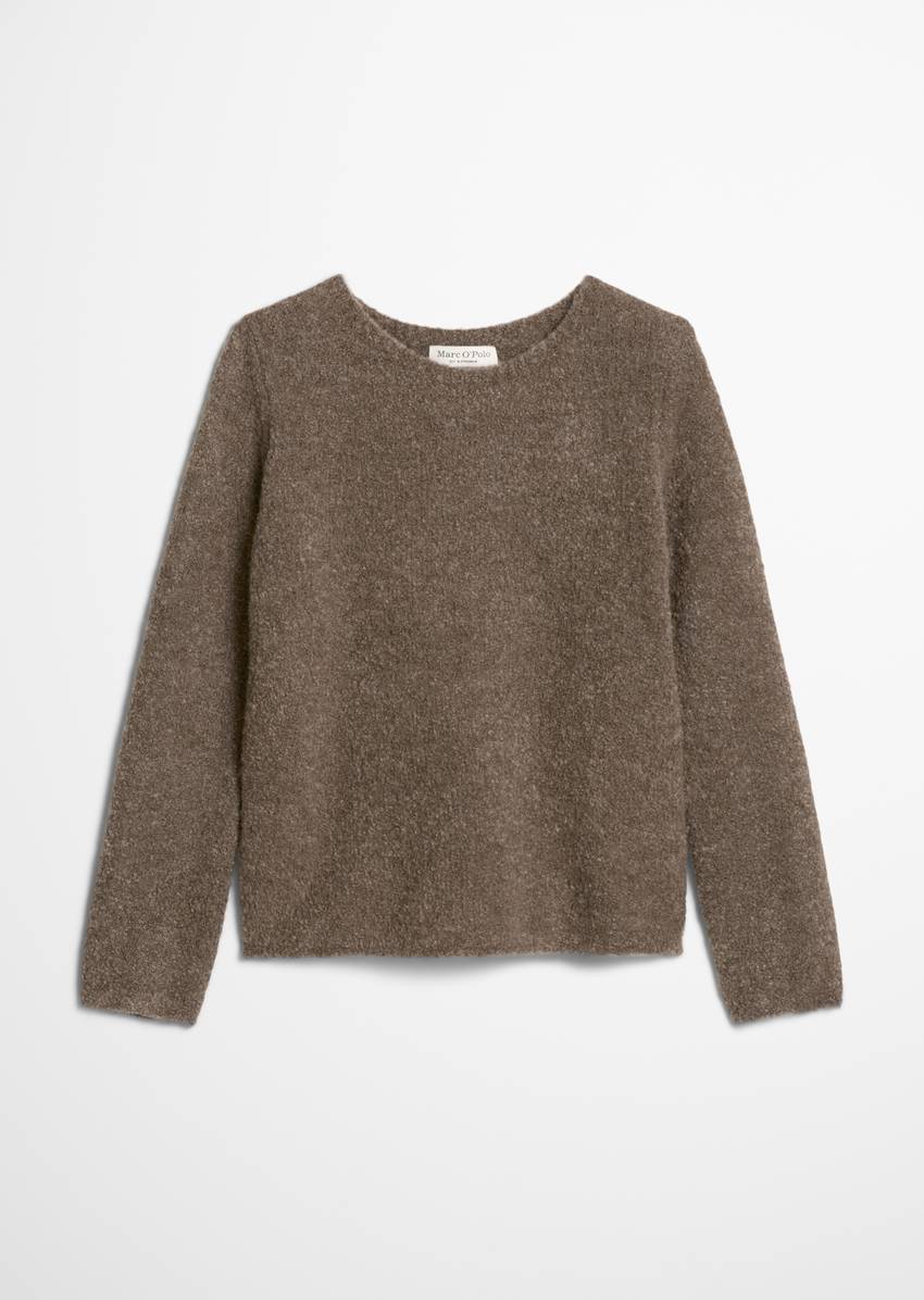 Bouclé sweater regular made from a virgin wool/alpaca wool mix