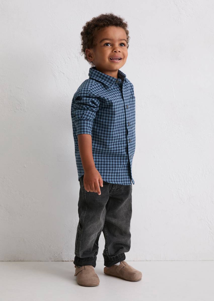 KIDS-BOYS shirt made of cotton in a flannel look