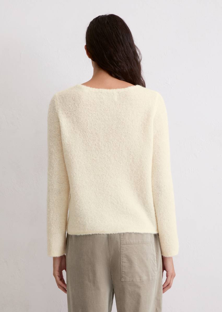 Bouclé sweater regular made from a virgin wool/alpaca wool mix